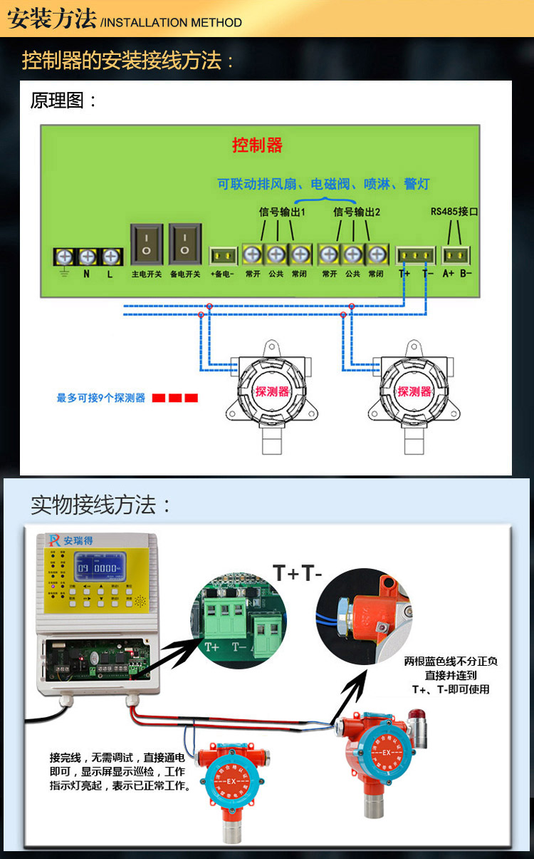 油漆氣體報警器安裝方法